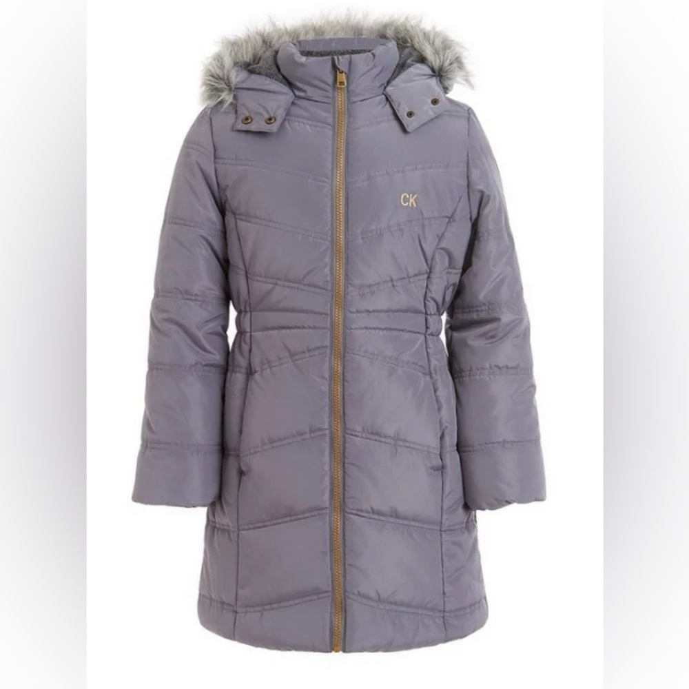 Girls - Calvin Klein - Grey Jacket with hood - NEVER worn before